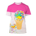 New Design Ice Cream T-shirt For Men Women 3D Printed Fashion O Neck Short Sleeve Tees Streetwear T Shirt Top Clothing. 