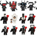 【I was hyped up】Toilet Man vs Monitor Man Building Blocks Titan Speaker Man and TV Man Assembly Toys Boys Figurines Building Blocks. 
