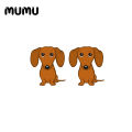 2023 New Dachshund Stud Earring Epoxy Jewelry Resin Cute Dog Acrylic Earrings Handmade Gifts For Friends. 