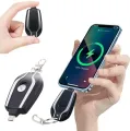 Mini Power Bank Portable Slim 1500mAh Powerbank for iPhone Lightning & Type C Mobile Phone Charging Emergency External Battery Pack Support Keychain Keytag Design Direct Plugin Charger 194396511 TecMall. 