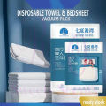 Disposable Travel Bed Sheet Cover Disposable Bed Sheets Set hotel bedsheets Vacuum Packaging Travel Bedsheet 一次性旅行床单套. 