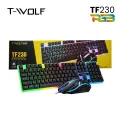 T-WOLF (TF230) Rainbow Backlight Gaming Keyboard (with Mouse). 