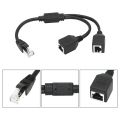 2X RJ45 1 Male to 2 Female Ethernet Splitter Cable for Super Cat5, Cat6, LAN Ethernet Network Extension Cable Adapter. 