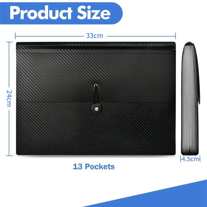 13%20Pocket%20Expanding%20Folder%20Accordion%20Folder%20with%20Elastic%20Buckle%20Closure,A4%20Paper%20File%20Organizer%20for%20School%20Office,%202PCS%2024cm%20X%2035cm%20X%203.5cm%20-%20Image%203