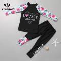 Yfashion 2pcs Children Split Swimsuit Sunscreen Quick-drying Long-sleeved Tops Trousers Swimwear For Boys Girls. 