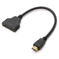 HDMI Splitter Adapter Cable HDMI Splitter 1 in 2 Out HDMI Male to Dual HDMI Female. 