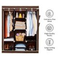 3 Door Storage Wardrobe Foldable and Movable Cloth/Fabric Wardrobe with Zip Up Collapsible Cupboard (TLS). 