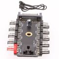 HUB Cooler Speed Controller Splitter Adapter Socket Adapter PC 1 to 10 3Pin 4Pin PWM Cooling Fans. 