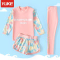 Children's Swimsuit Female Summer Split Sunscreen Swimwear2023Fashion New Three-Piece Set for Children and Girls. 