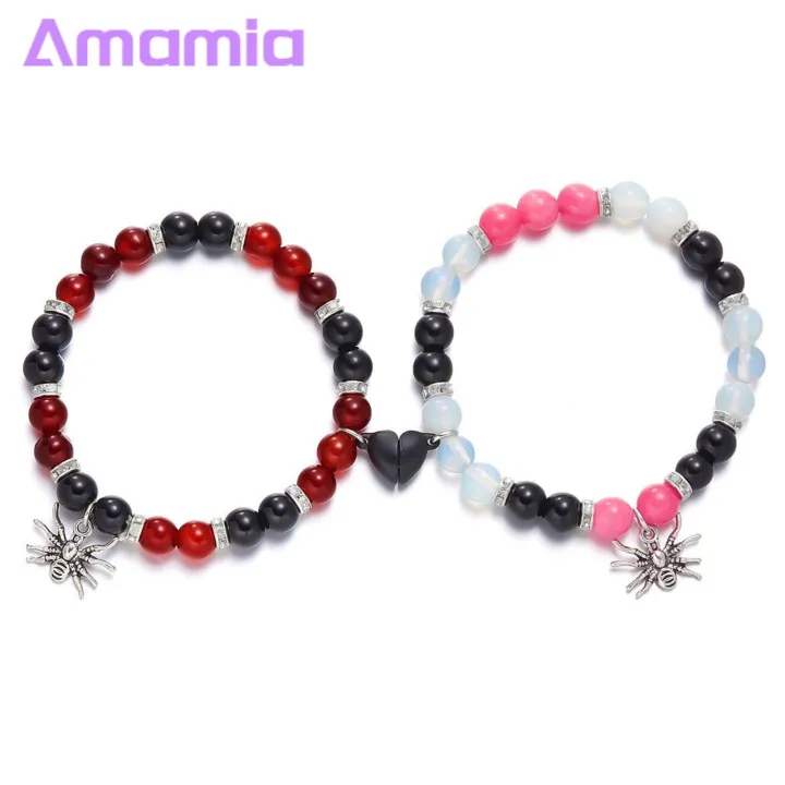 Heart-shaped%20Couple%20Bracelet%20Spider%20Heart%20Magnetic%20Couple%20Bracelet%20Colorful%20Beads%20Jewelry%20Gift%20for%20Halloween%20less%20Than%20-%20Image%203