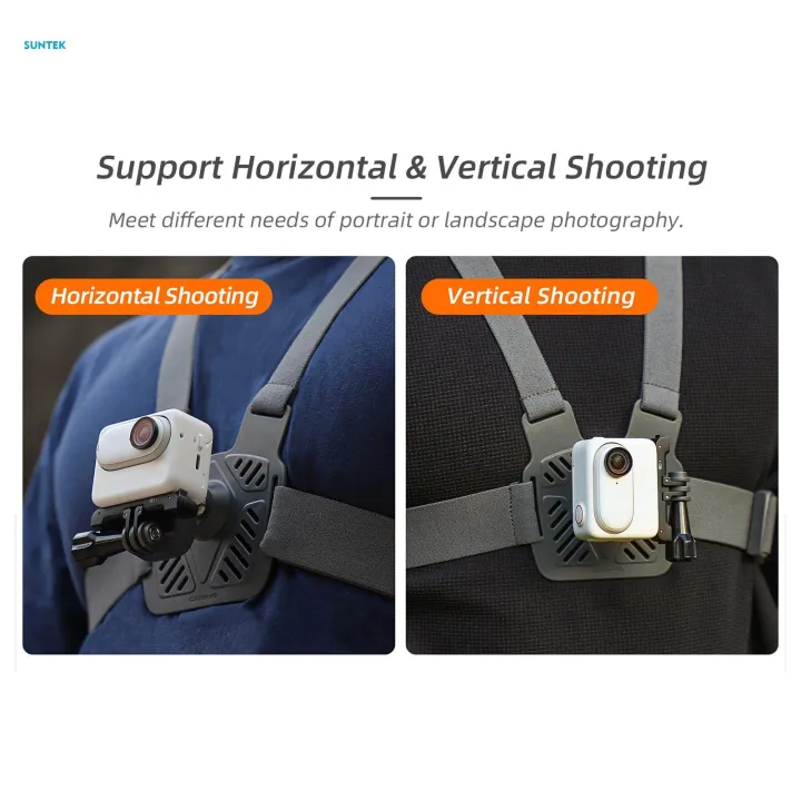Action Camera Chest Mount Harness Strap Adjustable for Live Skiing