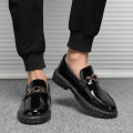 Summer Men's Casual Leather Shoes Slip-on Lofter Men's Shoes Tods Autumn Korean Style Versatile Trendy British Loafers. 