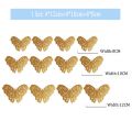 12pcs 3D Gold Butterfly Wall Stickers. 