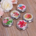 First Aid Health Care Storage Pill Medicine Floral Print Box Container Organizer Creative Pill Box Three Compartment Pill Box. 
