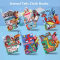 Kids Baby Cloth Book Animal Tails Early Learning Educational Fabric Books Develop Cognize Reading Puzzle Book Toys 0-12Monthes. 