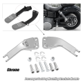 Chrome Passenger Foot Peg Mount Bracket Kit for Super & Wide Glide 06-17. 