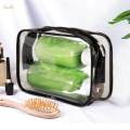 Travel PVC Storage Bag with Zipper Bathroom Accessories Clear Makeup Bag. 