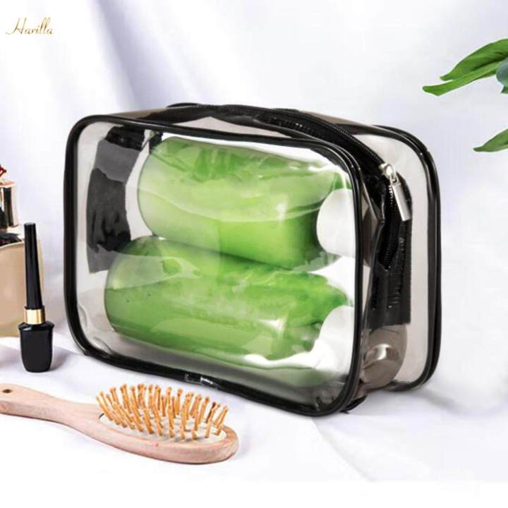 Travel PVC Storage Bag with Zipper Bathroom Accessories Clear Makeup Bag