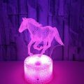 3d Illusion Lamp Led Children's Night Light Horse Table Lamp for Bedroom Holiday Christ Lights Decoration Gifts for Kids. 
