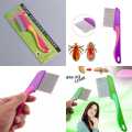 Stainless Steel Long Teeth Hair Lice Long Hand Comb Density Teeth Flea Nit Dust Free Removal Hair Brush Comb. 