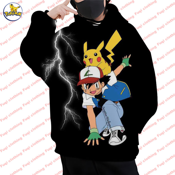 Pocket%20monster%20-%20Picachu%20hoodie%20Baokemeng%20series%20printed%20hoodie%20long-sleeved%20men's%20sweatshirt%20top%20children's%20coat%20-%20Image%202