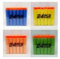 24 Pcs Refill Soft Bullets Dart Pack for Toy Soft Bullet Guns – Compatible with Nerf Blasters – Safe Foam Darts for Kid. 