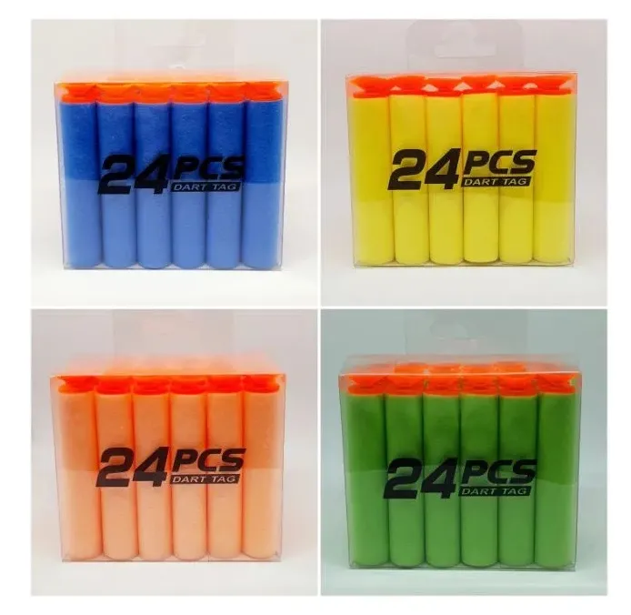 24%20Pcs%20Refill%20Soft%20Bullets%20Dart%20Pack%20for%20Toy%20Soft%20Bullet%20Guns%20%E2%80%93%20Compatible%20with%20Nerf%20Blasters%20%E2%80%93%20Safe%20Foam%20Darts%20for%20Kid%20-%20Image%204