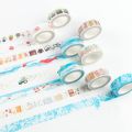 Tape Cute Travel 15Mm H6347 Decorative Series Grid Memo Washi Er Stickers Stationery Paper Diary Tape Adhesive Masking(Fish). 