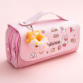 【HOT】 3D Kawaii Pencil Case Girls Decompression Pen Pouch Cute Waterproof School Supplies Aesthetic Organizer Box Korean Stationery. 