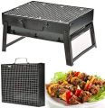 Portable BBQ Machine Portable Stainless BBQ Stove Steel Black Charcoal BBQ Grill Patio Foldable Camping Picnic Burner. 