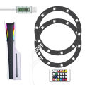 KOKKO Light Ring RGB LED Light With 8 Color 400 Effects Remote Control Decal Decoration Accessories Compatible For PS5/PS5 Slim Console. 