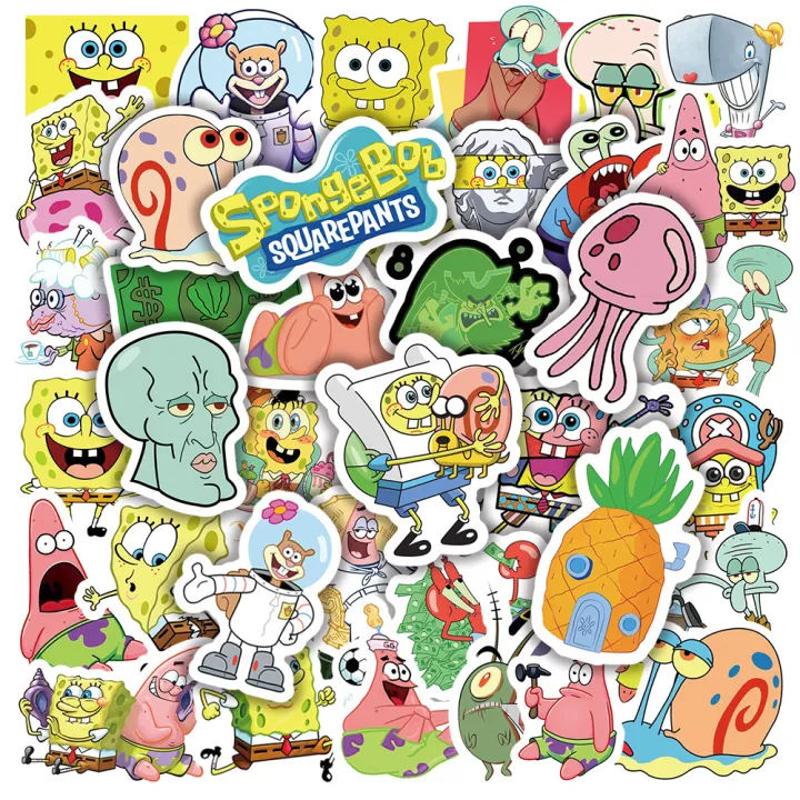 20/40/60PCS%20of%20SpongeBob%20Stickers%20Stickers%20for%20Laptop%20Luggage%20Skateboard%20kids%20-%20Image%202