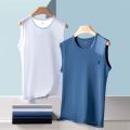 Montagut Vest Men's Cooling Quick-Drying Summer Thin Section Traceless Fitness Exercise Sleeveless Wear Undershirt Bottoming Shirt. 