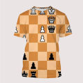 Chess Board Black-and-white 3d Print T-shirt Child Fashion Oversized T-shirts Harajuku Short Sleeve Tops Tees Tshirt Clothes. 