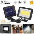 Auoyo 100 LED Solar Powered PIR Motion Sensor Solar Light Waterproof Outdoor Garden Security Wall Lamp Light. 