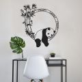 【IKE】Panda Wall Decal  Animal Bamboo Meditation Room Bedroom Off Interior Design Decor Vinyl Wall Stickers Chinese Style. 