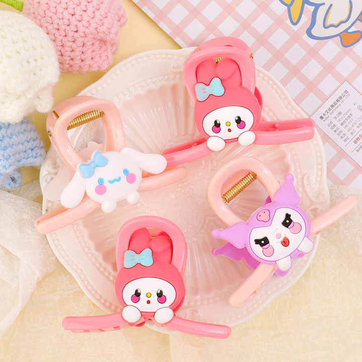 Sanrio%20Cute%20Children's%20Hairpin%20Kuromi%20Melody%20Cinnamoroll%20Cartoon%20Pink%20Hair%20Clip%20All-match%20Accessories%20For%20Kids%20-%20Image%203