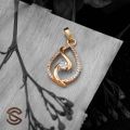 Gold Plated Pendant for Ladies - Elegant and Rich Look. 
