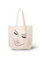 Girl Face Tote Bag - Eco-Friendly Zipper Bag for Women. 