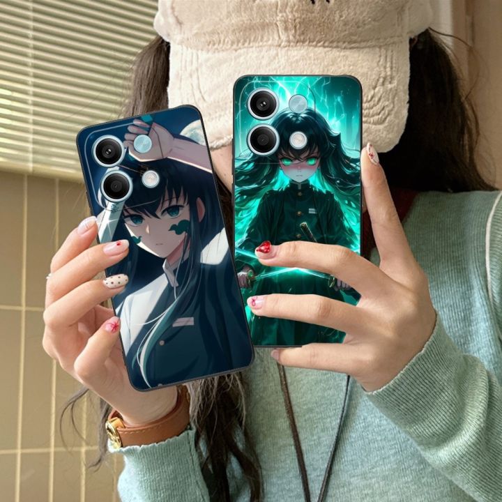 Demon Slayer Muichiro Cell Phone Case for Xiaomi Redmi Note 13 12 11 10 9 8  7 6 S A Pro Lite Plus 5G Black Phone Cover Funda | Daraz.lk