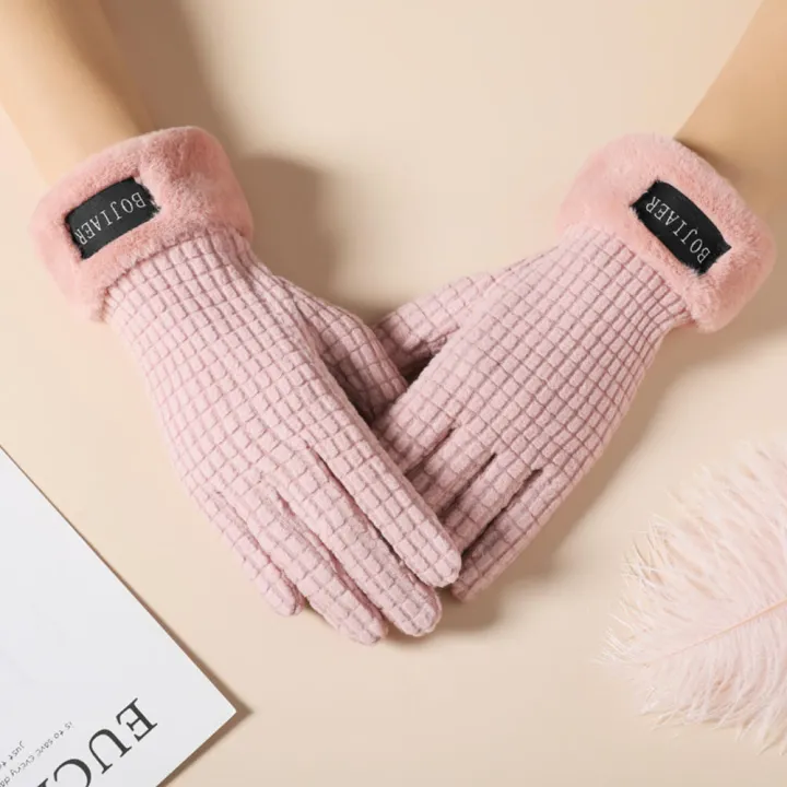 Small Gloves Soft Plus fleece Warm Fleece gloves Double-sided Winter gloves for Outdoor activities Cold weather Youth Winter