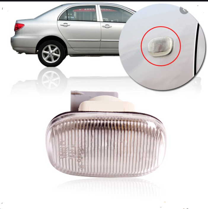 【Miga Plaza】1*PCS  Car Side Turn Signal Fender Light Lamp For Toyota Vios AXP4 SCP4 2002-2006 / Hilux 2004 - 2015 / Altis 2001 - 2004 / Rav 4 1994 - 2006 / Corolla 2004-2006 Car Fender Light Trun Signal-Side-Lamps
