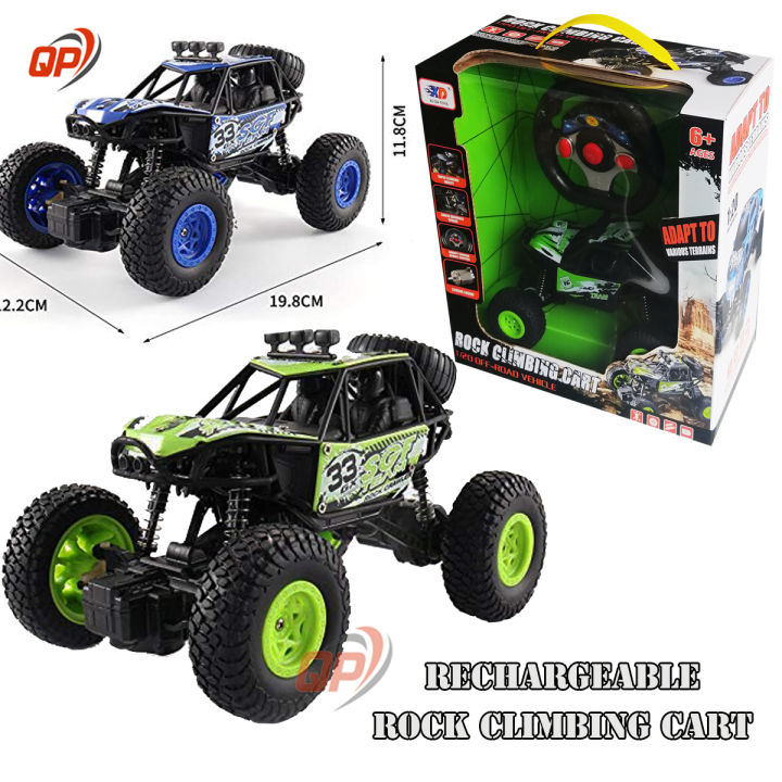 QP 1:20  Off Roader Rock Climbing Rechargeable Truck With Remote Control Toy For Kids  Drive On Sandy, Rocky, Grassland, Multicolor