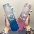 Glass Water Bottle Colour Hello Master With Handle. 