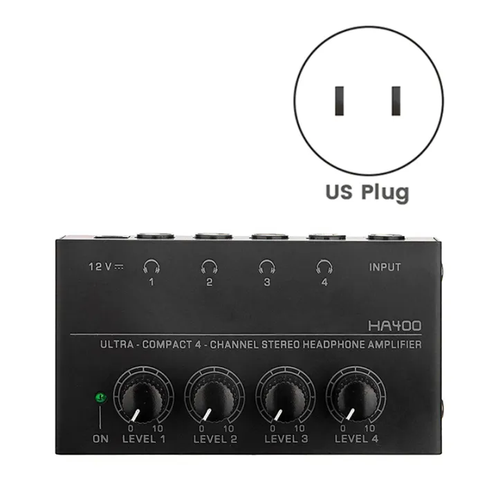 Black%20HA400%204-Way%20Monitor%20Headphone%20Amplifier%20Headphone%20Monitor%20Amplifier%20with%20US%20Plug%20AC100-240V%20-%20Image%205