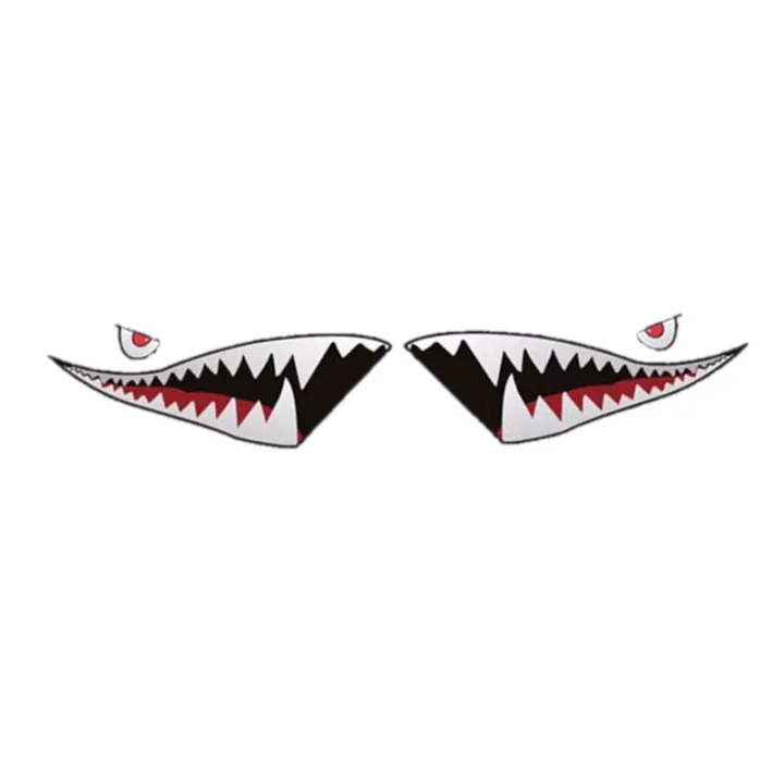 (GGBR) 1Pair Mouth Tooth Teeth Reflective Sticker Vinyl Auto Car Cool ...