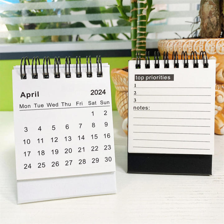 Black%20White%202024%20Desk%20Calendar%20Kawaii%20Coil%20Calendar%20To%20Do%20List%20Monthly%20Daily%20Planner%20Agenda%20Organizer%20Cute%20Office%20Supplies%20-%20Image%204