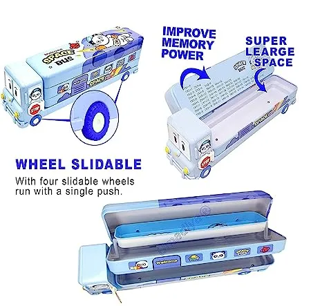 Umadiya%C2%AE%20Branded%20Metal%20Double%20Decker%20Bus%20Shape%20Pencil%20Box%20for%20Kids%20with%20Moving%20Tyres%20&%203%20Compartments%20Pencil%20Case%20for%20Boys%20&%20Girls%20-%20Blue%20(Toys%20&%20Games)%20-%20Image%204