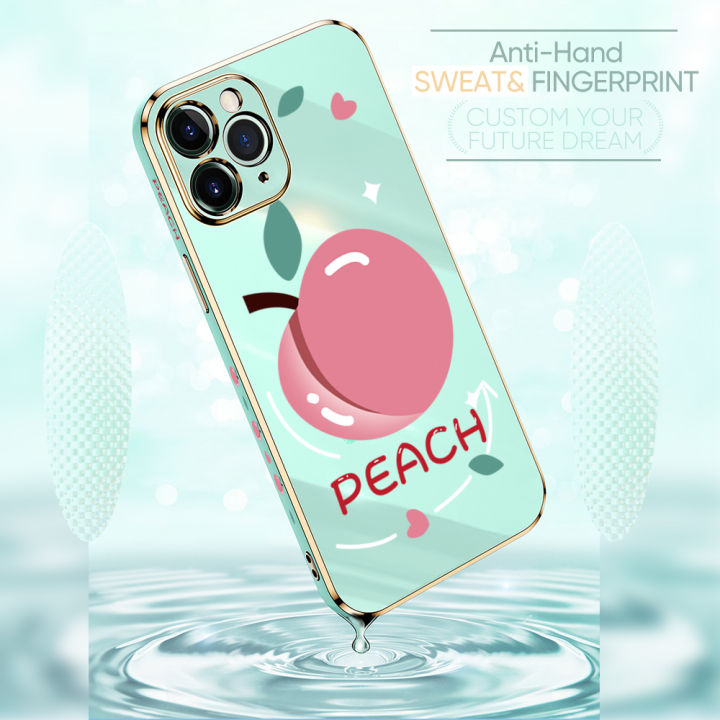 TA%20for%20iPhone%20X%20Case%20Shiny%20Peach%20Luxury%206D%20Plating%20Soft%20Casing%20Silicone%20Square%20Frame%20Phone%20Case%20Shiny%20Bling%20Back%20Cover%20+%20Free%20Lanyard%20-%20Image%208