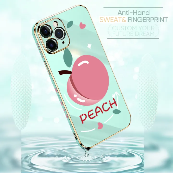 Luxury%206D%20Plating%20Case%20for%20iPhone%20X%20Phone%20Cases%20Cartoon%20Simple%20Peach%20Side%20Print%20Soft%20Silicone%20Square%20Back%20Cover%20-%20Image%208